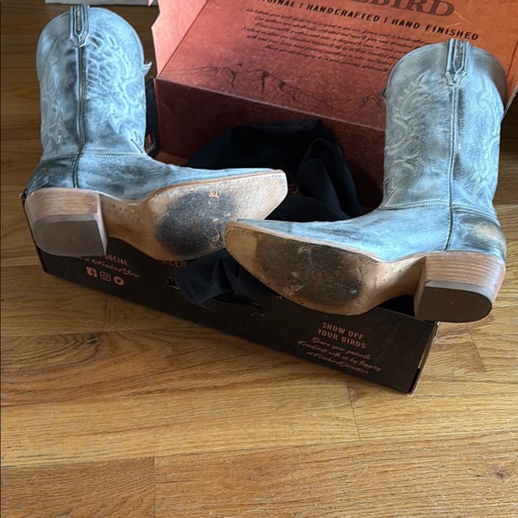 Freebird Black Leather Heeled Boots - Picture 4 of 5